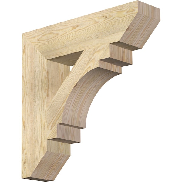 Ekena Millwork Merced Slat Rough Sawn Bracket, Douglas Fir, 6"W x 26"D x 26"H BKT06X26X26MRC06RDF - main